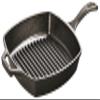 Lodge Cast Iron Grill Pan, Square, 10.5 Inch view 4
