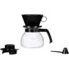 Melitta Pour-Over Coffee Brewer W/ Glass Carafe, Holds 6 - 6 Oz Cups, Black view 2