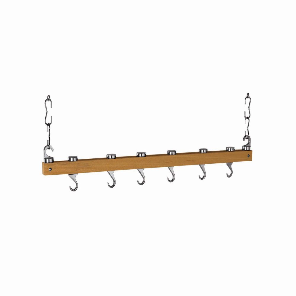 Concept Housewares Hanging Pot Rack, 36 inch, Natural