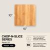 John Boos Chop-N-Slice Series Square Wooden Maple Cutting Board 10x10  1 Thick, 4-lb Reversible Butcher Block with Eased Corners & Edge-Grain  Made in the USA view 2