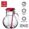 Bormioli Rocco Kufra Jug with Ice Container, Red Lid, 72 3/4 Ounce view 3