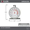 Taylor Precision Products Large Dial Thermometer, Silver view 3