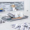 Better Houseware Dish Drainer Mat, Large Metallic Silver Dish Drain Board for Kitchen Countertop, Protects Surfaces & Speeds Drying, 19.5 x 15.5 x 1.25, Metallic Silver view 3