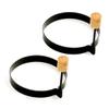 Norpro Nonstick Round Pancake Egg Rings, Set of 2,Black view 1
