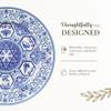 Spode Judaica Passover Seder Plate - 12 Inch Round Fine Porcelain Dish with Illustrated Seder Symbols - Blue & White Judaic Design Inspired by 1880's Manuscripts - Microwave & Dishwasher Safe view 3
