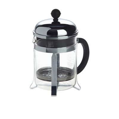 Bodum 17oz Chambord French Press Coffee Maker, High-Heat Borosilicate Glass, Polished Stainless Steel Made in Portugal
