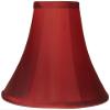 Deep Red Medium Bell Lamp Shade 5" Top x 12" Bottom x 8.5" High x 9" Slant (Spider) Replacement with Harp and Finial - Springcrest view 1