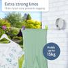 Minky Homecare Outdoor Retractable Clothesline - Heavy Duty PVC Coated Line - Energy and Space Saving Removable Laundry Drying Line - 49 Feet (Gray) view 3