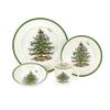 Spode Christmas Tree 4-Piece Dinnerware Setting - Fine Earthenware Holiday Tableware - Dishwasher & Microwave Safe, Festive Christmas Plates, Bowls, Mug - Holiday Dining Essentials view 1