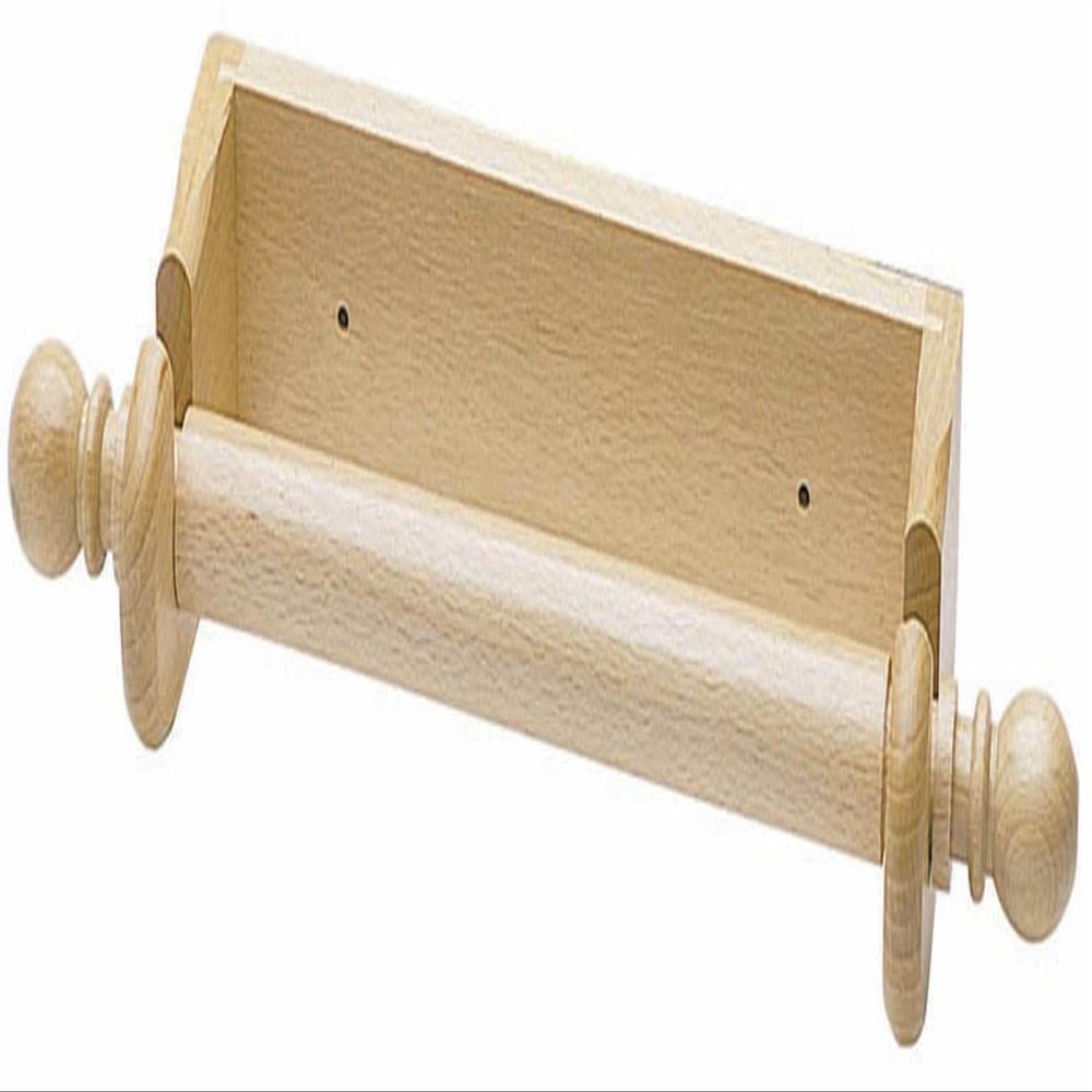KitchenCraft Wall Mounted Kitchen Roll Holder to Fit 25 cm Paper Towels, Beechwood, Brown