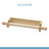 KitchenCraft Wall Mounted Kitchen Roll Holder to Fit 25 cm Paper Towels, Beechwood, Brown view 2