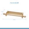 KitchenCraft Wall Mounted Kitchen Roll Holder to Fit 25 cm Paper Towels, Beechwood, Brown view 3