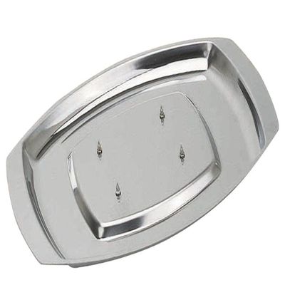 MasterClass Spiked Carving Tray, Stainless Steel, Silver, 38 x 26.5cm