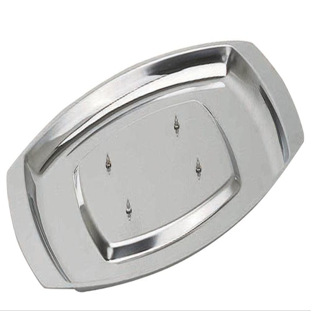 MasterClass Spiked Carving Tray, Stainless Steel, Silver, 38 x 26.5cm