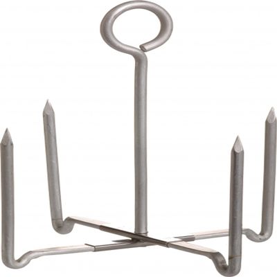 KitchenCraft Baked Potato Stand, Aluminium, 12 x 14.5 cm, Silver