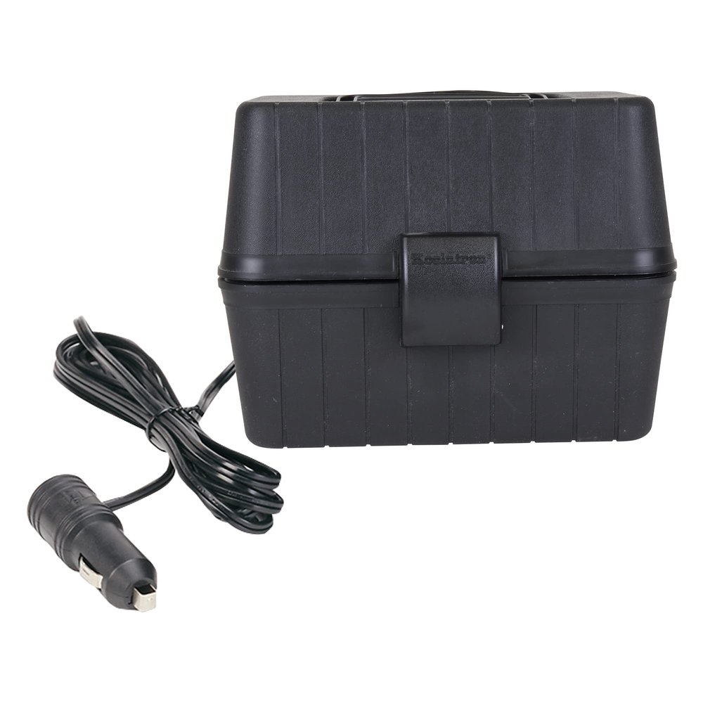 Koolatron 12V Electric Portable Lunch Box - 1.6 Qt (1.5 L) Food Warmer, Black, 6 ft (1.8m) Power Cord, Heats 300F (149C), Insulated Container for Car, SUV, Truck, Construction Worker Travel Lonchera