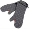 San Jamar Bestguard Oven Mitt with Reinforced Webguard Plus, Cotton, 17 Inches, Black view 1