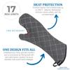 San Jamar Bestguard Oven Mitt with Reinforced Webguard Plus, Cotton, 17 Inches, Black view 3