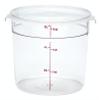 Cambro Food Storage Container - Round Series - 6 QT (Quart) - Commercial Grade for Food Prep (Clear) view 2