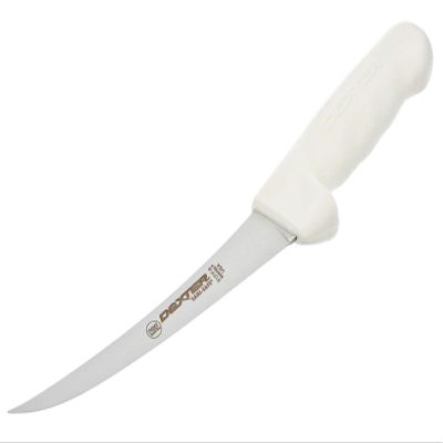 Dexter Russell S131F-6PCP Sani-Safe (01483) Boning Knife, 6", Flexible, Curved, Stain-Free, high-Carbon Steel, Non-Slip, Textured, Polypropylene White Handle, Perfect Cutlery Packaging