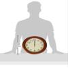 La Crosse Technology 12.5 Inch Cherry Wood Atomic Analog Clock (WT-3122A-INT) view 3