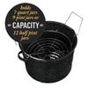 Granite Ware Canning Pot with Rack & Lid - 21 Quart Large Boiling Water Canning Set for Jar Sterilization & Pickling on Stove/Open Flame  Scratch-Resistant Porcelain Enamel & Steel Core (Black) view 2