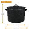 Granite Ware Canning Pot with Rack & Lid - 21 Quart Large Boiling Water Canning Set for Jar Sterilization & Pickling on Stove/Open Flame  Scratch-Resistant Porcelain Enamel & Steel Core (Black) view 3