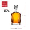 Bormioli Rocco Capitol Glass Decanter, Airtight Geometric Stopper, 23.75 oz Whiskey Decanter for Wine, Bourbon, Brandy, Liquor, Juice, Made in Italy. view 2