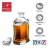 Bormioli Rocco Capitol Glass Decanter, Airtight Geometric Stopper, 23.75 oz Whiskey Decanter for Wine, Bourbon, Brandy, Liquor, Juice, Made in Italy. view 3