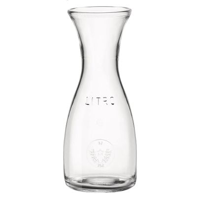 Bormioli Rocco Misura PZ Carafe, 17 oz Elegant Glass Carafe - BPA-Free with Classic Shape, Comfortable Handle for Easy Pouring - Durable Glass for Wine, Water, Coffee, Dishwasher Safe