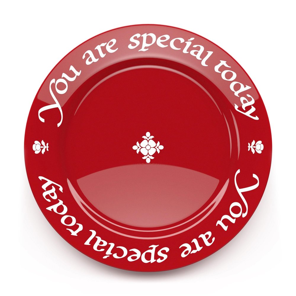 "You Are Special Today" Red Plate Original Waechtersbach Celebration Dish Iconic Gift for Birthdays, Mother's Day & Milestones German Ceramic Tradition Dishwasher Safe, Incl. Gift Box