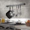 Enclume Premier 36-Inch Utensil Bar Wall Pot Rack, Hammered Steel view 2