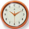 Infinity Instruments Orange Retro 9.5-Inch Metal Wall Clock view 2