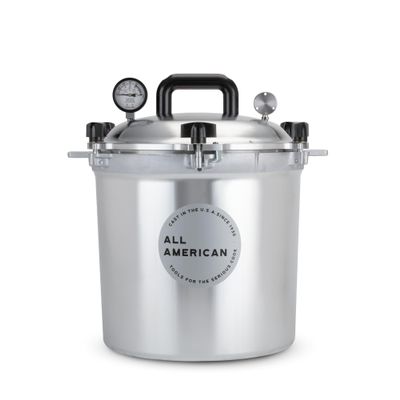 All American 1930: 25qt Pressure Cooker/Canner (The 925) - Exclusive Metal-to-Metal Sealing System - Easy to Open & Close - Suitable for Gas, Electric, or Flat Top Stoves - Made in the USA