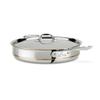 All-Clad Copper Core 5-Ply Stainless Steel Saut Pan with Steel Lid 6 Quart Induction Oven Broiler Safe 600F Pots and Pans, Cookware Silver view 1