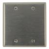 Leviton 2-Gang Blank Wallplate, Standard Size, Non-Magnetic Stainless Steel, 84025-40 view 1