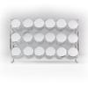 Polder Chrome 18-Jar Compact Spice Rack, 18-5 ounce Glass Jar has Perforated Shaker Caps, Chrome Plated Lids, Sleek Enough for Countertop, Compact for Cabinet Storage view 4