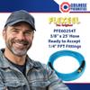 Coilhose Pneumatics PFE60254T Flexeel Reinforced Polyurethane Air Hose, 3/8-Inch ID, 25-Foot Length with (2) 1/4-Inch MPT Reusable Strain Relief Fittings, Transparent Blue view 4