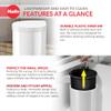 Hailo Compact-Box M In-Cabinet Trash Can, 15L (4-Gallon), White - Door-Mounted Lid-Lift Bin for 15.7" Hinged-Door Cabinets, Left/Right Installation, Indoor Kitchen & Bathroom Use view 4