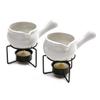 Norpro 210 Ceramic Butter Warmers, Set of 2, 1/3 cup/3 oz., White view 1