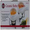 Norpro 210 Ceramic Butter Warmers, Set of 2, 1/3 cup/3 oz., White view 2