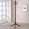Coaster Home Furnishings - Riona - Wooden - 6-Hook Freestanding Vertical Stand with Twist Design, Tripod Pedestal Base & Turned Details - Entryway, Bedroom and Hallway - 71.5-Inch - Warm Merlot - 3058 view 2
