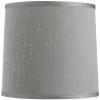 Platinum Gray Large Dupioni Silk Lamp Shade 13" Top x 14" Bottom x 10" Slant x 10" High (Spider) Replacement with Harp and Finial - Springcrest view 1