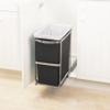 simplehuman 30 Liter / 8 Gallon Under Counter Kitchen Cabinet Pull-Out Trash Can, Heavy-Duty Steel Frame view 2