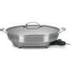 Cuisinart Oval Electric Skillet, 1500-Watt Nonstick, CSK-150NAS, Brushed Stainless view 1