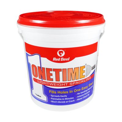 Red Devil 0541 ONETIME Lightweight Spackle Wall Repair, Spackling for Holes Drywall, 1 Gallon, White, Made in USA