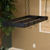 Rogar Black Rectangular Pot Rack with Centerbar view 4