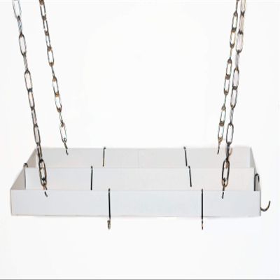 Rectangle with Centerbar White/Chrome