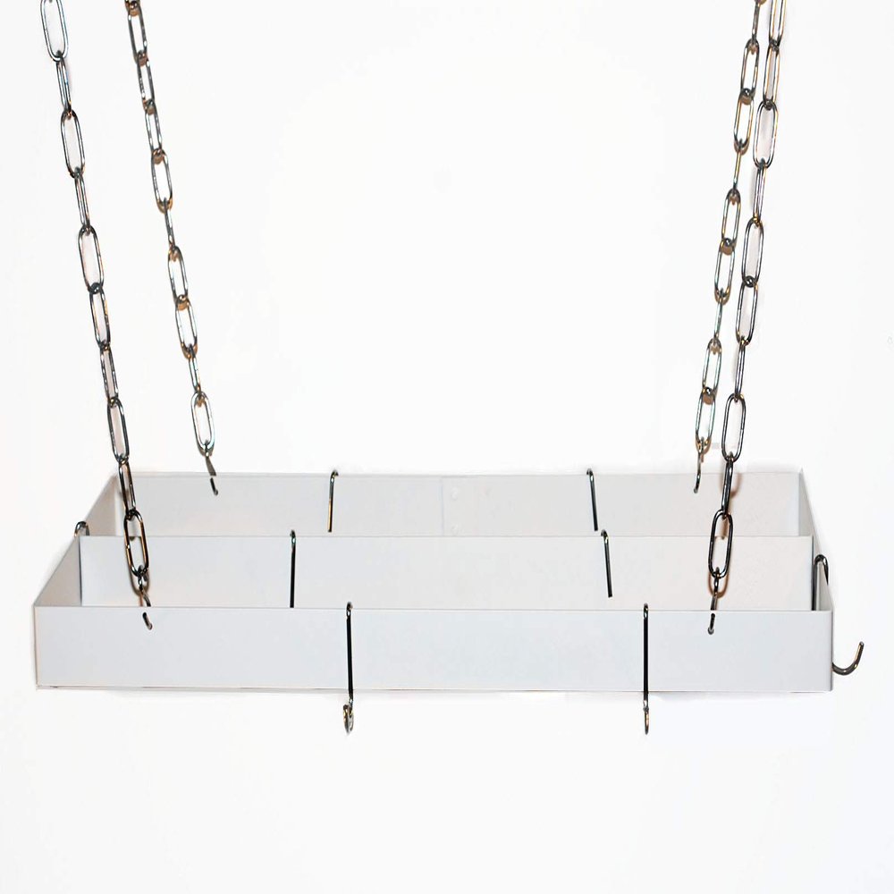Rectangle with Centerbar White/Chrome