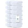 Luxury White Hand Towels - Soft 100% Turkish Cotton | Highly Absorbent Hotel spa Bathroom Towel Collection | 16x30 Inch | Set of 6 view 1